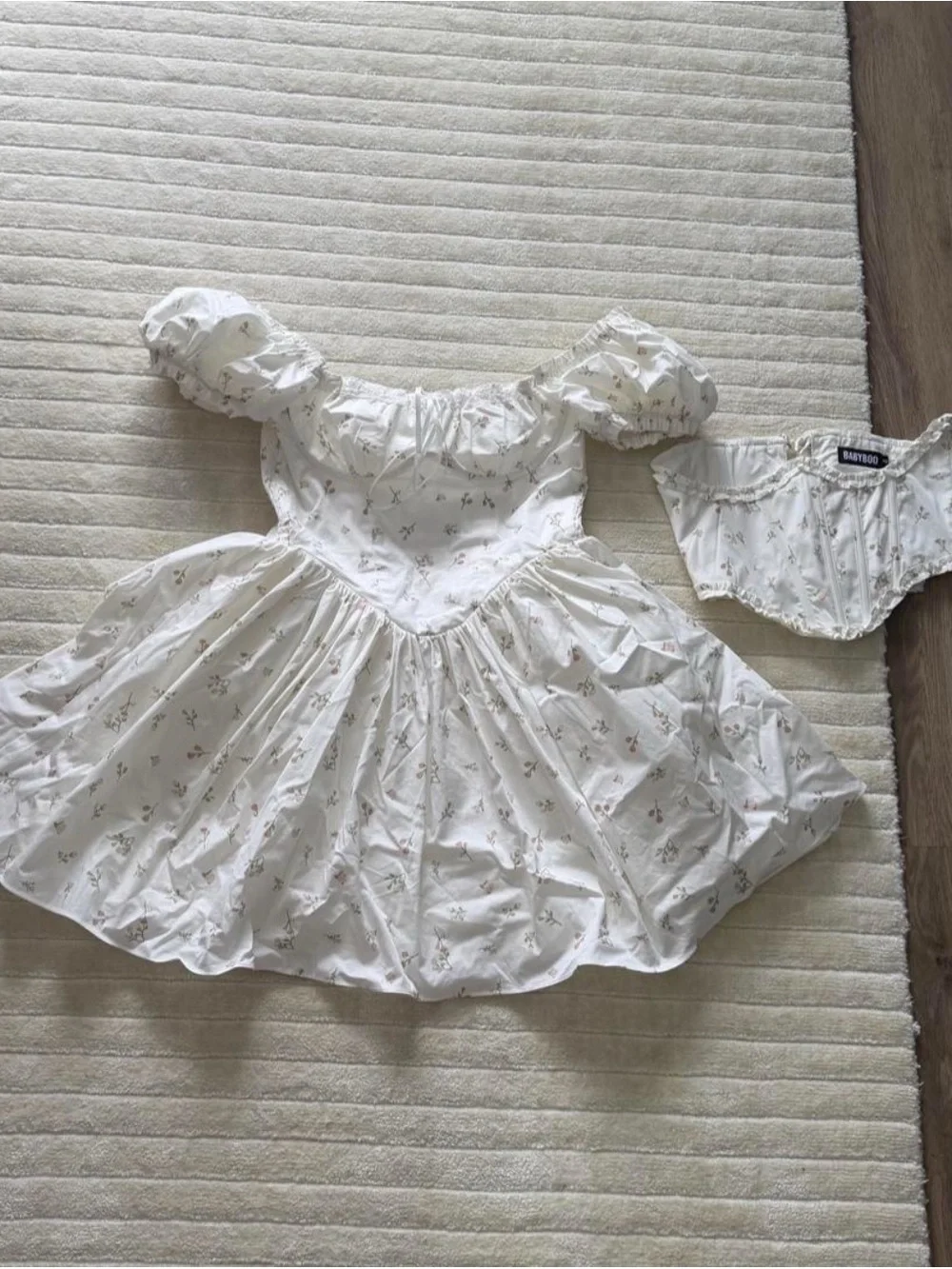 Babyboo Off-Shoulder Floral Corset Mini Dress - Picture 2 of 3